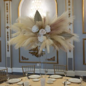 Pampas on Pilsner Vase