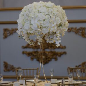 Cascade on Gold Hourglass Stand